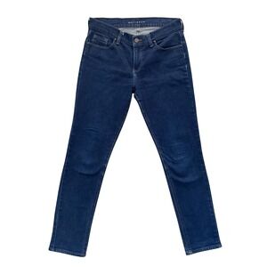 Mott & Bow Boyfriend Jeans Women's Sz 27 Blue Dark Wash Preppy Cabincore 27x30